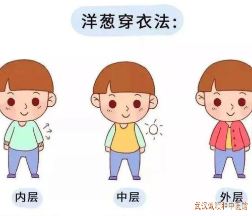 洋葱穿衣法：采用多层叠穿，方便随温度增减。