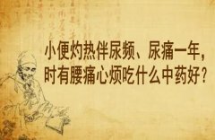 武汉老中医门诊部徐长化教授：小便灼热伴尿频、尿痛一年，时有腰痛心烦
