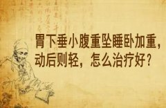 湖北武汉中医院脾胃科专家门诊王垚：胃下垂小腹重坠睡卧加重，动后则轻