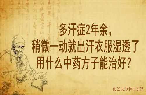 多汗症2年余，稍微一动就出汗衣服湿透了用什么中药方子能治好？