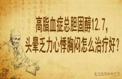 湖北武汉中医世家罗天禄：高脂血症总胆固醇12.7，头晕乏力心悸胸闷怎么治