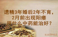 武汉男科中医院徐长化教授：遗精3年婚后2年不育，2月前出现阳痿用什么中
