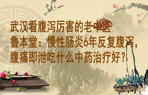武汉看腹泻厉害的老中医鲁本堂：慢性肠炎6年反复腹泻，腹痛即泄吃什么中药治疗好？