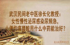武汉民间老中医徐长化教授：女性慢性泌尿感染尿频急，小便灼痛腰酸用什