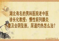 湖北有名的男科医院老中医徐长化教授：慢性前列腺炎小腹及会阴坠胀，尿