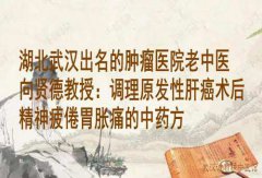 湖北武汉出名的肿瘤医院老中医向贤德教授：调理原发性肝癌术后精神疲倦