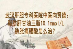 武汉肝胆专科医院中医向贤德：脂肪肝甘油三脂10.1mmol/L胁胀痛腰酸怎么治？