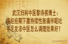 武汉妇科中医黎诗祺博士：痛经经期下腹持续性胀痛伴呕吐手足发凉中医怎