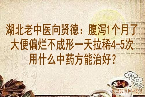 湖北老中医向贤德：腹泻1个月了大便偏烂不成形一天拉稀4-5次用什么中药方能治好？