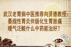 武汉老胃病中医推荐向贤德教授：萎缩性胃炎伴肠化生胃胀痛嗳气泛酸什么
