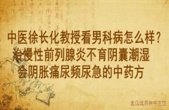 中医徐长化教授看男科病怎么样？治慢性前列腺炎不育阴囊潮湿会阴胀痛尿
