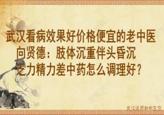 武汉看病效果好价格便宜的老中医向贤德：肢体沉重伴头昏沉乏力精力差中