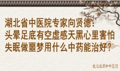 湖北省中医院专家向贤德：头晕足底有空虚感天黑心里害怕失眠做噩梦用什