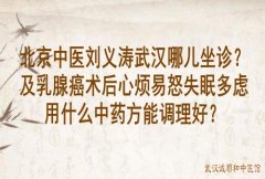 北京中医刘义涛武汉哪儿坐诊？及乳腺癌术后心烦易怒失眠多虑用什么中药