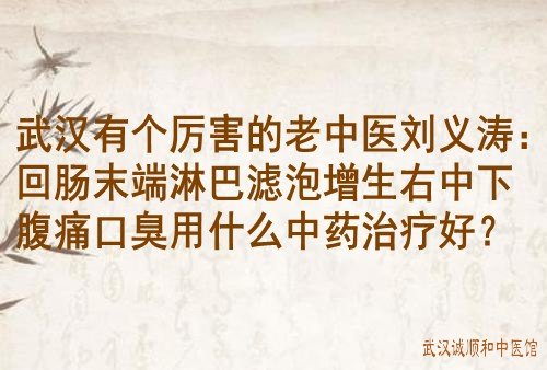 武汉有个厉害的老中医刘义涛：回肠末端淋巴滤泡增生右中下腹痛口臭用什么中药治疗好？