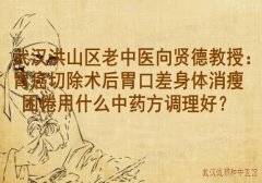 武汉洪山区老中医向贤德教授：胃癌切除术后胃口差身体消瘦困倦用什么中