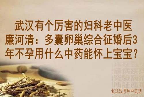 武汉有个厉害的妇科老中医廉河清：多囊卵巢综合征婚后3年不孕用什么中药能怀上宝宝？