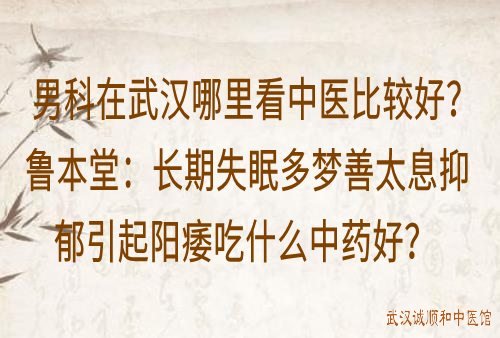 男科在武汉哪里看中医比较好?鲁本堂：长期失眠多梦善太息抑郁引起阳痿吃什么中药好？