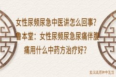 女性尿频尿急中医讲怎么回事？鲁本堂：女性尿频尿急尿痛伴腹痛用什么中