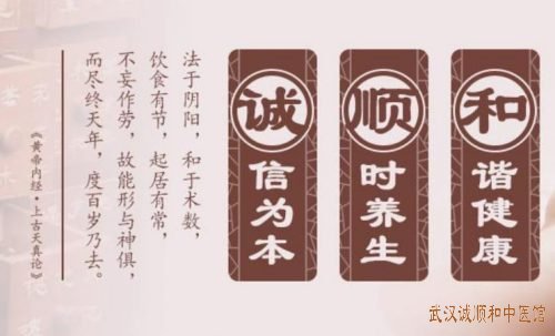 武汉诚顺和中医馆企业精神：诚信为本，顺时养生，和谐健康