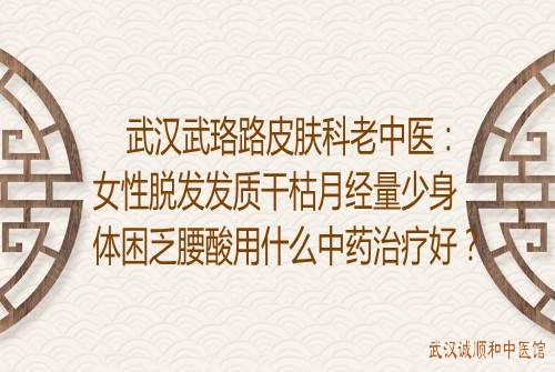 武汉武珞路皮肤科老中医：女性脱发发质干枯月经量少身体困乏腰酸用什么中药治疗好？