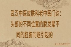 武汉中医皮肤科老中医门诊：头部的不同位置的脱发是不同的脏腑问题引起