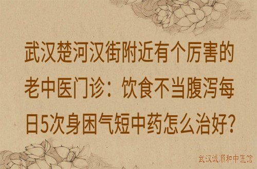 武汉楚河汉街附近有个厉害的老中医门诊：饮食不当腹泻每日5次身困气短中药怎么治好？