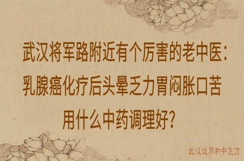 武汉将军路附近有个厉害的老中医：乳腺癌化疗后头晕乏力胃闷胀口苦用什么中药调理好？