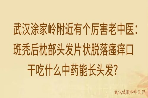 武汉涂家岭附近有个厉害老中医：斑秃后枕部头发片状脱落瘙痒口干吃什么中药能长头发？