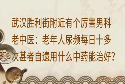 武汉胜利街附近有个厉害男科老中医：老年人尿频每日十多次甚者自遗用什么中药能治好？