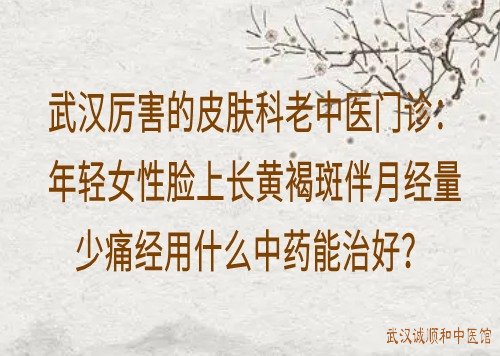 武汉厉害的皮肤科老中医门诊：年轻女性脸上长黄褐斑伴月经量少痛经用什么中药能治好？