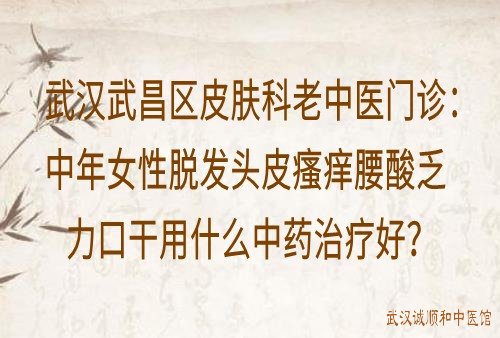 武汉武昌区皮肤科老中医门诊：中年女性脱发头皮瘙痒腰酸乏力口干用什么中药治疗好？