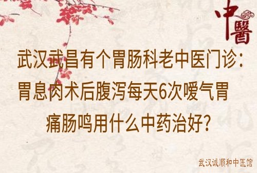 武汉武昌有个胃肠科老中医门诊：胃息肉术后腹泻每天6次嗳气胃痛肠鸣用什么中药治好？