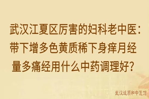武汉江夏区厉害的妇科老中医：带下增多色黄质稀下身痒月经量多痛经用什么中药调理好？