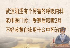 武汉阳逻有个厉害的呼吸内科老中医门诊：受寒后咳嗽2月不好咳黄白痰用什